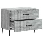 vidaXL Nočný stolík Sivá sonoma 62 x 34,5 x 47,5 cm Kompozitné drevo – Obrázok 3