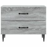 vidaXL Nočný stolík Sivá sonoma 62 x 34,5 x 47,5 cm Kompozitné drevo – Obrázok 4