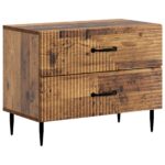 vidaXL Nočný stolík Staré drevo 62 x 34,5 x 47,5 cm Kompozitné drevo