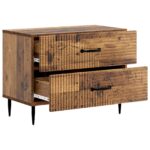 vidaXL Nočný stolík Staré drevo 62 x 34,5 x 47,5 cm Kompozitné drevo – Obrázok 3