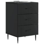 vidaXL Nočný stolík Čierna 43 x 41 x 66,5 cm Kompozitné drevo – Obrázok 2