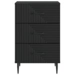 vidaXL Nočný stolík Čierna 43 x 41 x 66,5 cm Kompozitné drevo – Obrázok 4