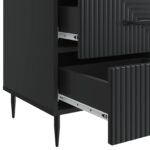 vidaXL Nočný stolík Čierna 43 x 41 x 66,5 cm Kompozitné drevo – Obrázok 8