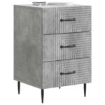 vidaXL Nočný stolík Betónovo sivá 43 x 41 x 66,5 cm Kompozitné drevo – Obrázok 2