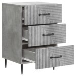 vidaXL Nočný stolík Betónovo sivá 43 x 41 x 66,5 cm Kompozitné drevo – Obrázok 3