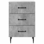 vidaXL Nočný stolík Betónovo sivá 43 x 41 x 66,5 cm Kompozitné drevo – Obrázok 4