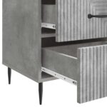 vidaXL Nočný stolík Betónovo sivá 43 x 41 x 66,5 cm Kompozitné drevo – Obrázok 8