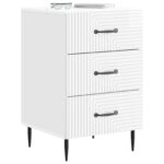 vidaXL Nočný stolík Biela s vysokým leskom 43 x 41 x 66,5 cm – Obrázok 2