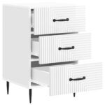 vidaXL Nočný stolík Biela s vysokým leskom 43 x 41 x 66,5 cm – Obrázok 3