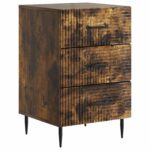 vidaXL Nočný stolík Dymový dub 43 x 41 x 66,5 cm Kompozitné drevo