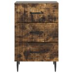 vidaXL Nočný stolík Dymový dub 43 x 41 x 66,5 cm Kompozitné drevo – Obrázok 4