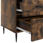 vidaXL Nočný stolík Dymový dub 43 x 41 x 66,5 cm Kompozitné drevo – Obrázok 8