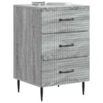vidaXL Nočný stolík Sivá sonoma 43 x 41 x 66,5 cm Kompozitné drevo – Obrázok 2