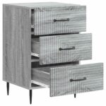 vidaXL Nočný stolík Sivá sonoma 43 x 41 x 66,5 cm Kompozitné drevo – Obrázok 3