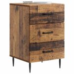 vidaXL Nočný stolík Staré drevo 43 x 41 x 66,5 cm Kompozitné drevo – Obrázok 2