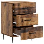 vidaXL Nočný stolík Staré drevo 43 x 41 x 66,5 cm Kompozitné drevo – Obrázok 3