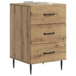 vidaXL Nočný stolík Dub artisan 43 x 41 x 66,5 cm Kompozitné drevo – Obrázok 2
