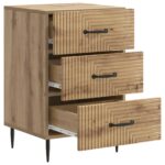 vidaXL Nočný stolík Dub artisan 43 x 41 x 66,5 cm Kompozitné drevo – Obrázok 3