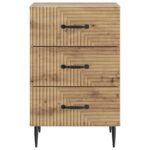 vidaXL Nočný stolík Dub artisan 43 x 41 x 66,5 cm Kompozitné drevo – Obrázok 4