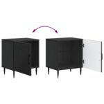vidaXL Nočný stolík 2 pcs Čierna 43 x 34,5 x 50 cm Kompozitné drevo – Obrázok 10