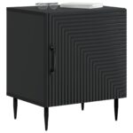 vidaXL Nočný stolík 2 pcs Čierna 43 x 34,5 x 50 cm Kompozitné drevo – Obrázok 2