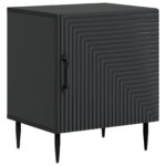 vidaXL Nočný stolík 2 pcs Čierna 43 x 34,5 x 50 cm Kompozitné drevo – Obrázok 3