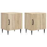 vidaXL Nočný stolík 2 pcs Dub sonoma 43 x 34,5 x 50 cm