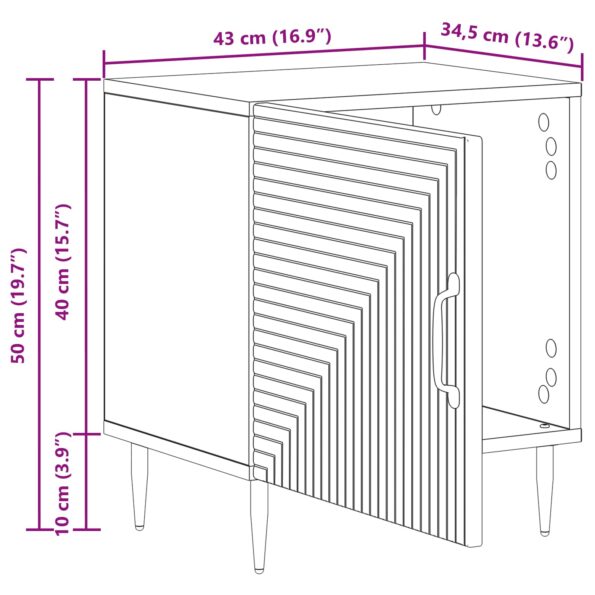 vidaXL Nočný stolík 2 pcs Dub sonoma 43 x 34,5 x 50 cm – Obrázok 11