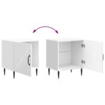 vidaXL Nočný stolík 2 pcs Biela s vysokým leskom 43 x 34,5 x 50 cm – Obrázok 10