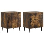 vidaXL Nočný stolík 2 pcs Dymový dub 43 x 34,5 x 50 cm