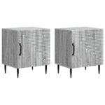 vidaXL Nočný stolík 2 pcs Sivá sonoma 43 x 34,5 x 50 cm