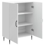 vidaXL Servírovacia skriňa Biela 66 x 34,5 x 89,5 cm Kompozitné drevo – Obrázok 5