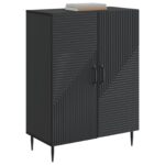 vidaXL Servírovacia skriňa Čierna 66 x 34,5 x 89,5 cm Kompozitné drevo – Obrázok 3