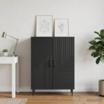 vidaXL Servírovacia skriňa Čierna 66 x 34,5 x 89,5 cm Kompozitné drevo – Obrázok 4