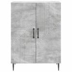 vidaXL Servírovacia skriňa Betónovo sivá 66 x 34,5 x 89,5 cm – Obrázok 6