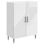 vidaXL Servírovacia skriňa Biela s vysokým leskom 66 x 34,5 x 89,5 cm – Obrázok 2