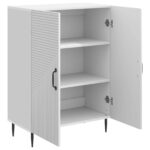 vidaXL Servírovacia skriňa Biela s vysokým leskom 66 x 34,5 x 89,5 cm – Obrázok 5