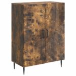 vidaXL Servírovacia skriňa Dymový dub 66 x 34,5 x 89,5 cm – Obrázok 2