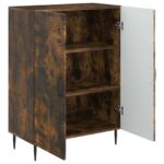 vidaXL Servírovacia skriňa Dymový dub 66 x 34,5 x 89,5 cm – Obrázok 5
