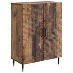 vidaXL Servírovacia skriňa Staré drevo 66 x 34,5 x 89,5 cm – Obrázok 2