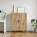vidaXL Servírovacia skriňa Dub artisan 66 x 34,5 x 89,5 cm – Obrázok 4