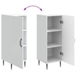 vidaXL Servírovacia skriňa Biela 33 x 34,5 x 89,5 cm Kompozitné drevo – Obrázok 11