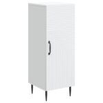 vidaXL Servírovacia skriňa Biela 33 x 34,5 x 89,5 cm Kompozitné drevo – Obrázok 2