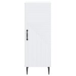 vidaXL Servírovacia skriňa Biela 33 x 34,5 x 89,5 cm Kompozitné drevo – Obrázok 6