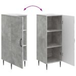 vidaXL Servírovacia skriňa Betónovo sivá 33 x 34,5 x 89,5 cm – Obrázok 11