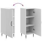 vidaXL Servírovacia skriňa Biela s vysokým leskom 33 x 34,5 x 89,5 cm – Obrázok 11
