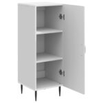 vidaXL Servírovacia skriňa Biela s vysokým leskom 33 x 34,5 x 89,5 cm – Obrázok 5