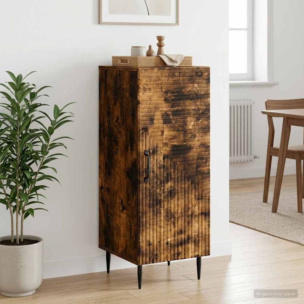 894830_1.jpg vidaXL Servírovacia skriňa Dymový dub 33 x 34,5 x 89,5 cm – Obrázok 1