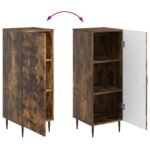 vidaXL Servírovacia skriňa Dymový dub 33 x 34,5 x 89,5 cm – Obrázok 11