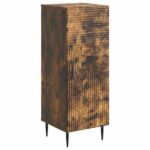 vidaXL Servírovacia skriňa Dymový dub 33 x 34,5 x 89,5 cm – Obrázok 2